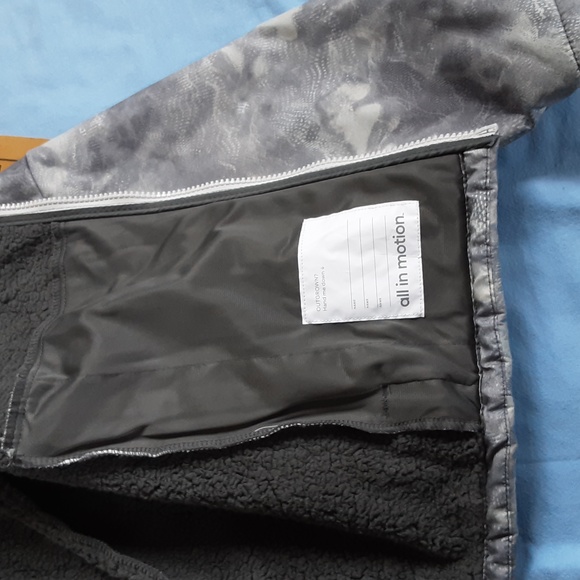 All In Motion grey tones soft-shell sherpa jacket juniors size large 12-14 nwt - Picture 13 of 16
